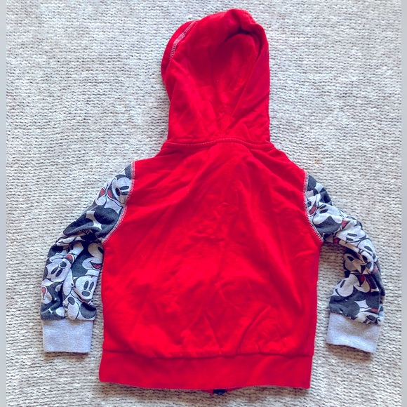 DISNEY Mickey Mouse Hooded Sweatshirt Zip Front Boy Girl Size 3 - Picture 4 of 4